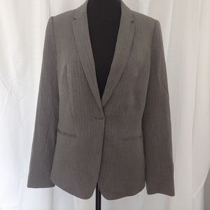 NWT Limited Scandal Grey Pinstripe Blazer M